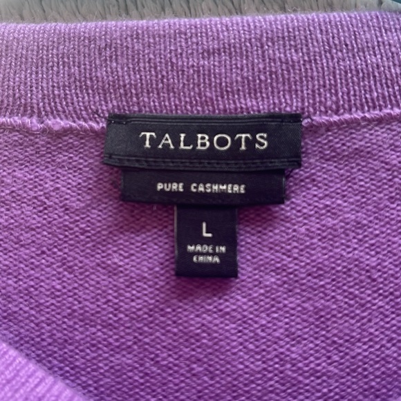 Women’s cashmere sweater, 3/4 length sleeves, purple, slim fit, L, never worn - Picture 4 of 4